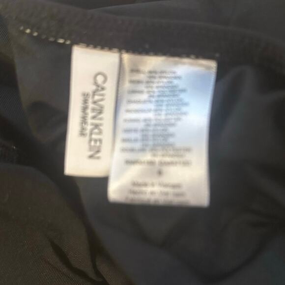 Calvin Klein Solid Black One Piece Swimsuit Sz. 6 - Picture 4 of 5